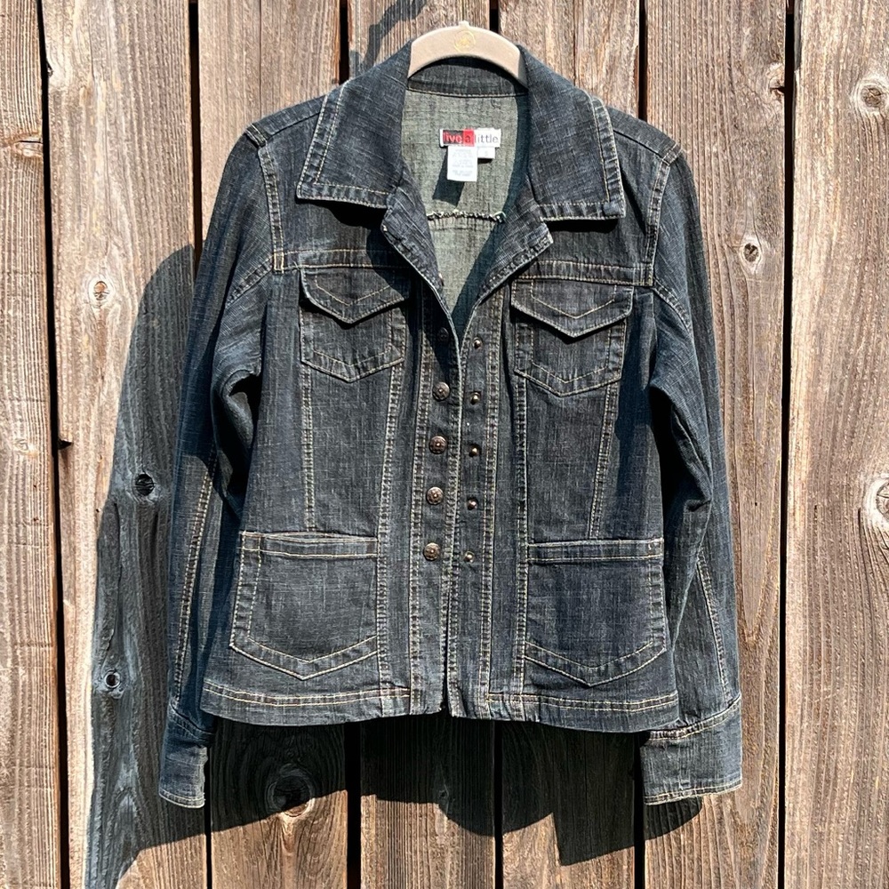 Live a Little Jean denim jacket size small